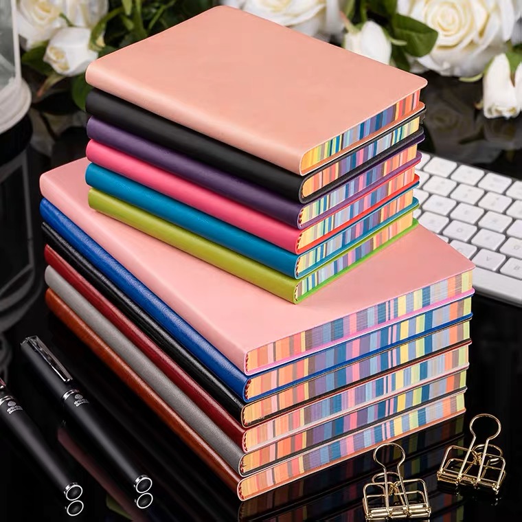 Soft Cover notebook journals with color edges printing