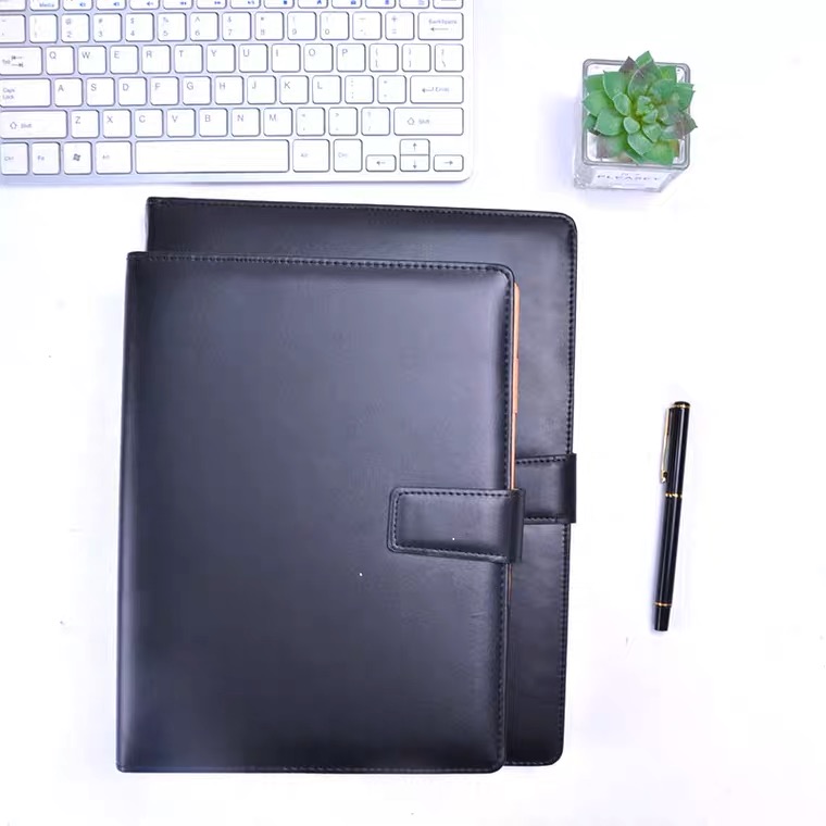 business notebook with pen holder 